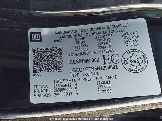 1GCGTEEN6N1294691 Chevrolet lgz
