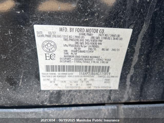 Ford Taurus Limited 2017 1FAHP2J86HG115919 Image 25