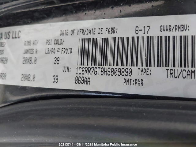 Dodge 1500 2017 1C6RR7GT8HS809890 Image 9
