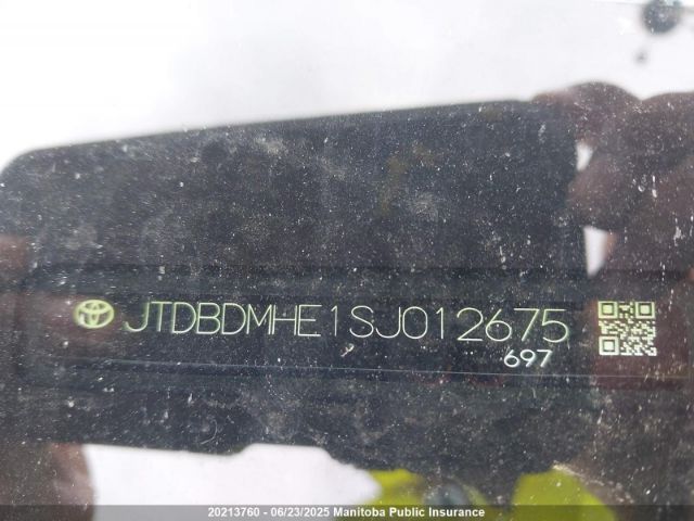 JTDBDMHE1SJ012675 Toyota 2zr-fxe