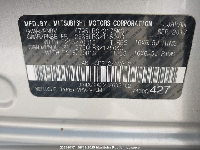 JA4AZ2A32JZ602002 Mitsubishi mivec