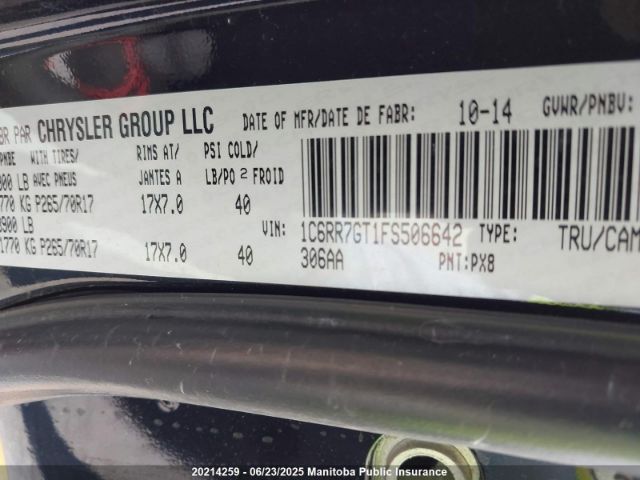 1C6RR7GT1FS506642 Dodge 2015