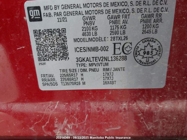 3GKALTEV2NL136288 GMC lyx