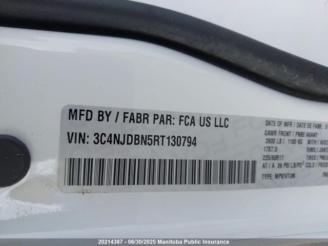 3C4NJDBN5RT130794 Jeep Compass