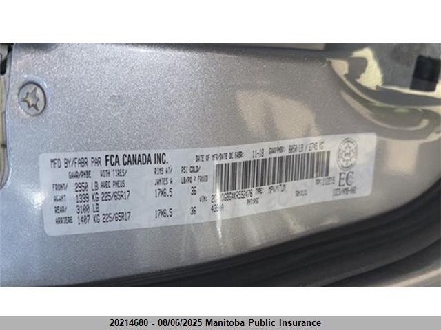2C4RDGBG4KR592476 Dodge 2019
