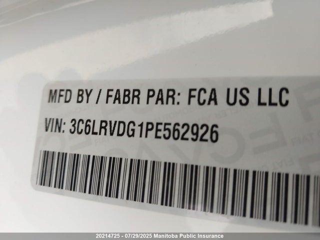 3C6LRVDG1PE562926 RAM 2023