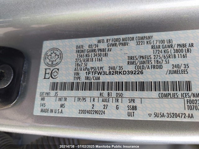 Ford gtdi 2024 1FTFW3L82RKD39226 Image 9