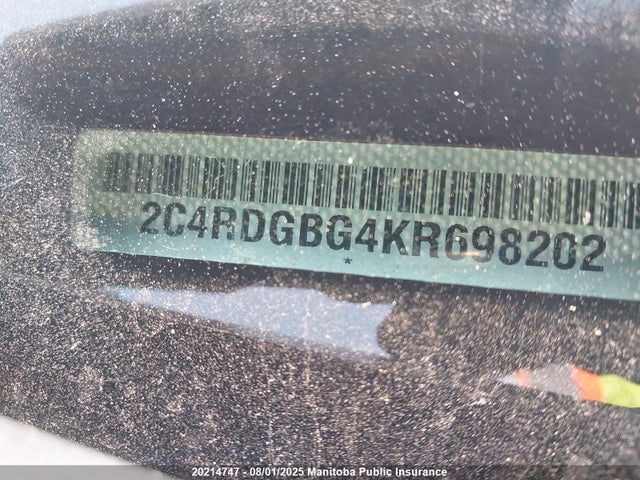 2C4RDGBG4KR698202 Dodge 2019