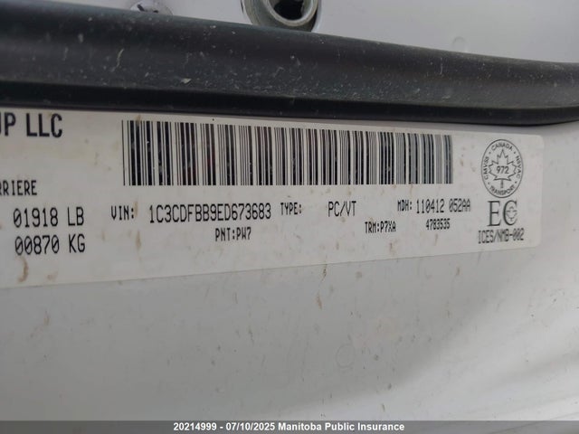1C3CDFBB9ED673683 Dodge 2014