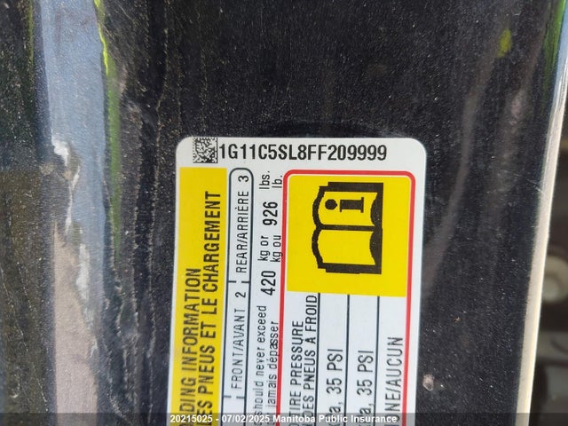 1G11C5SL8FF209999 Chevrolet lkw
