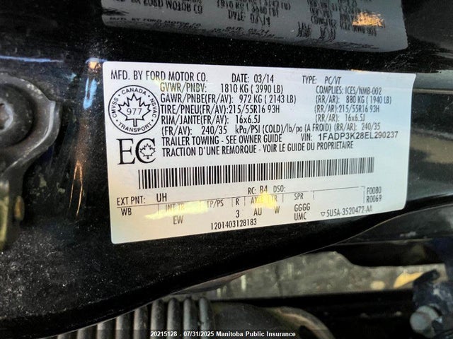 Ford Focus 2014 1FADP3K28EL290237 Image 8