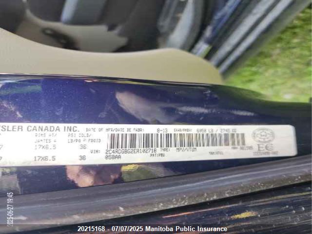 2C4RDGBG2ER102718 Dodge 2014