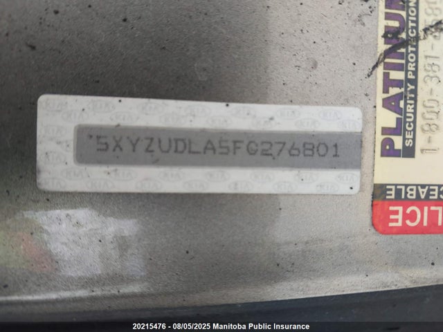 5XYZUDLA5FG276801 Hyundai dohc t-gdi theta-ii