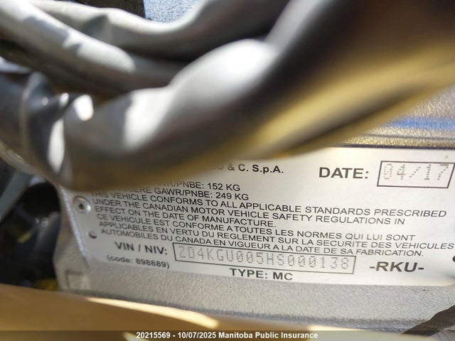 Aprilia Tuono 2017 ZD4KGU005HS000138 Image 10