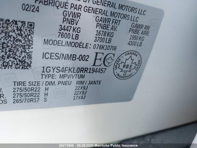 Cadillac l87 2024 1GYS4FKL0RR194457 Image 9