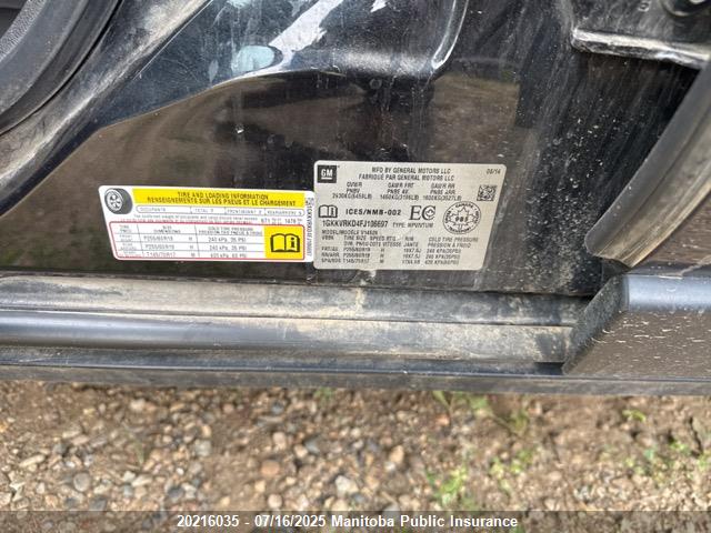 1GKKVRKD4FJ106697 GMC llt