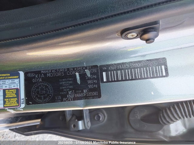 KNAFX4A83F5311061 KIA dohc gdi nu