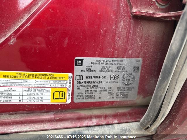 Buick llt 2014 5GAKVBKD8EJ216624 Image 9