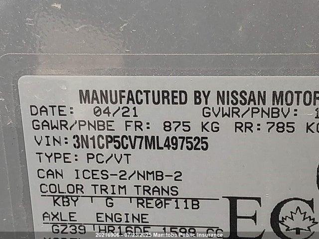 Nissan Kicks 2021 3N1CP5CV7ML497525 Image 8