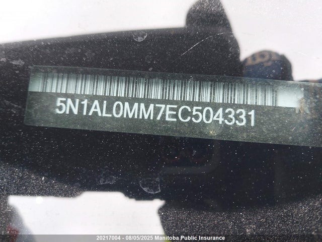 5N1AL0MM7EC504331 Infiniti 2014
