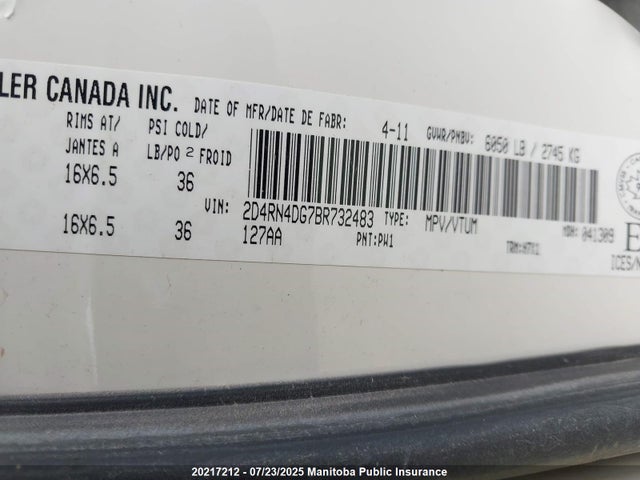 Aukcja sprzedaży 2011 Dodge Grand Caravan Se, vin: 2D4RN4DG7BR732483, numer aukcji: 20217212