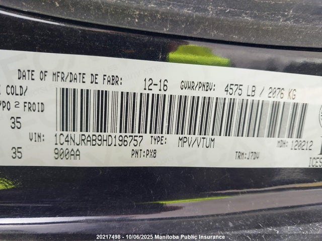 Jeep Patriot 2017 1C4NJRAB9HD196757 Image 9