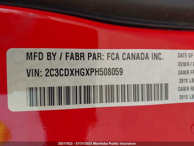 Dodge Charger 2023 2C3CDXHGXPH508059 Image 9