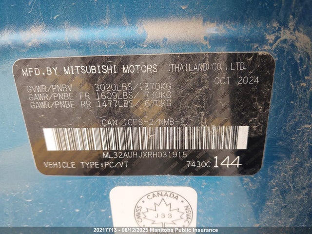 ML32AUHJXRH031915 Mitsubishi mivec