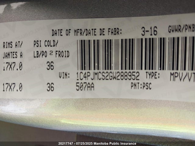 Jeep Cherokee 2016 1C4PJMCS2GW288952 Image 9