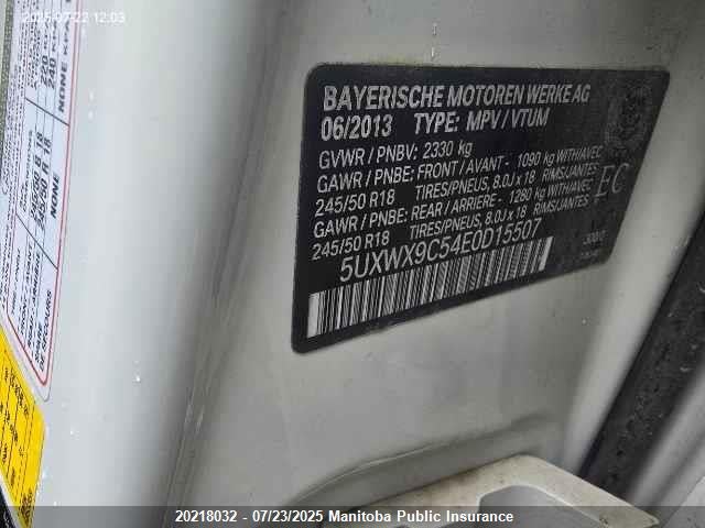 BMW 2014 2014 5UXWX9C54E0D15507 Image 9