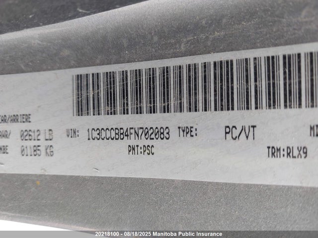 1C3CCCBB4FN702083 Chrysler 200