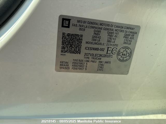 GMC l83 - sidi vvt, afm, e85 max, alum, gm 2019 2GTV2LEC2K1201071 Image 9