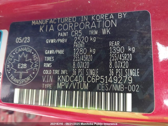 KNDC4DLC6P5149279 KIA 2023