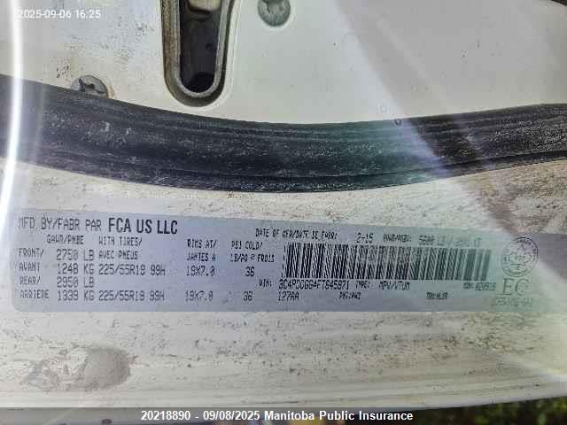 3C4PDDGG4FT645971 Dodge Journey