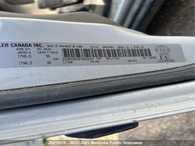2C4RDGBG8FR640244 Dodge 2015
