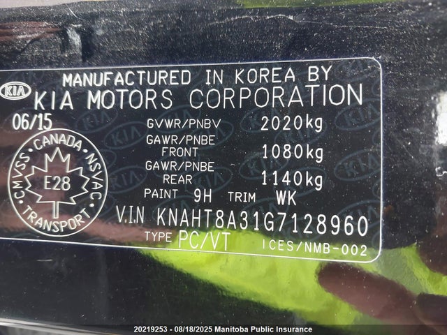 KIA gdi nu 2016 KNAHT8A31G7128960 Image 9