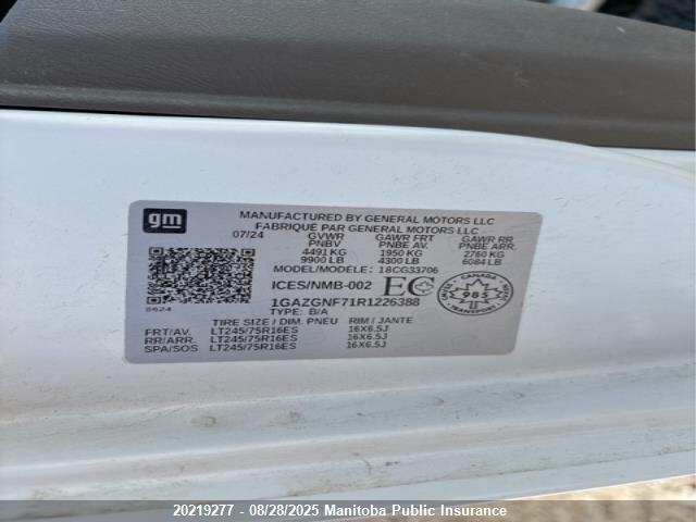 1GAZGNF71R1226388 Chevrolet l8t