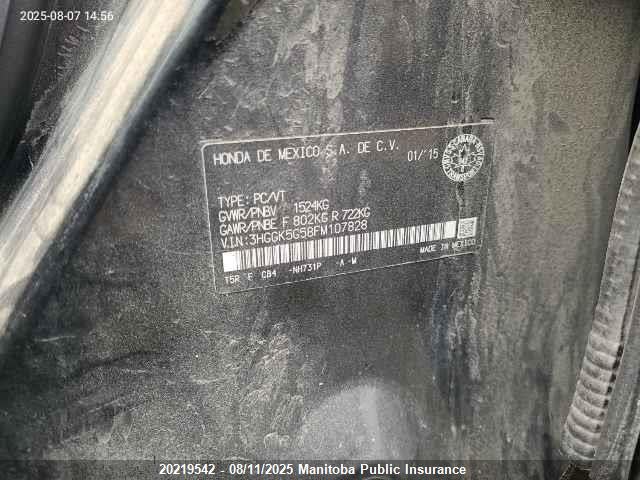 3HGGK5G58FM107828 Honda l15b1