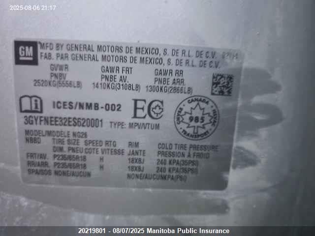 Cadillac lfx - vvt, e85 max, aluminum 2014 3GYFNEE32ES620001 Image 9
