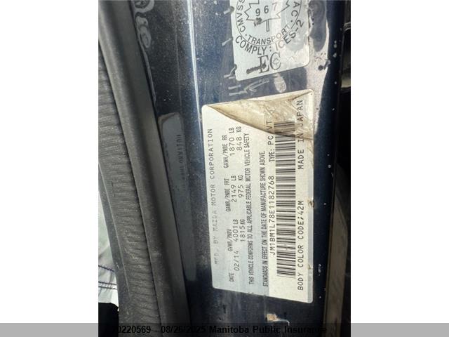 JM1BM1L78E1182768 Mazda pe