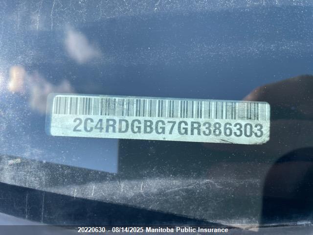 Dodge 2016 2016 2C4RDGBG7GR386303 Image 9