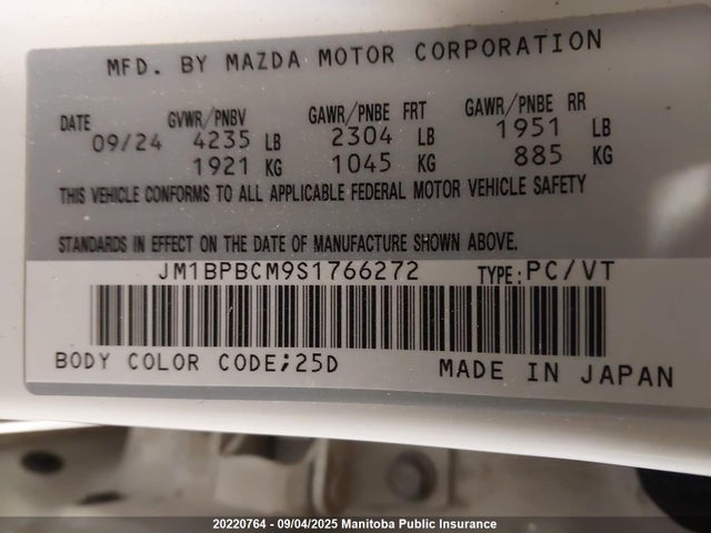 Mazda py cylinder deactivation 2025 JM1BPBCM9S1766272 Image 9
