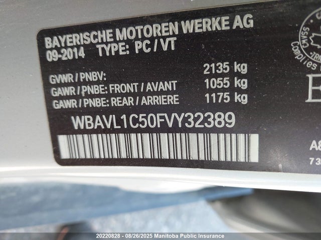 WBAVL1C50FVY32389 BMW X1