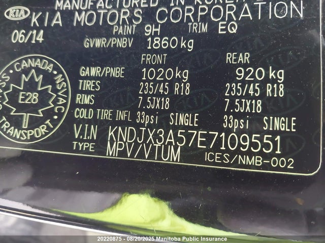 KIA dohc gdi nu 2014 KNDJX3A57E7109551 Image 9