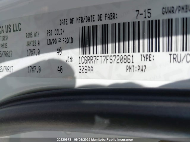 1C6RR7FT7FS720861 Dodge 1500