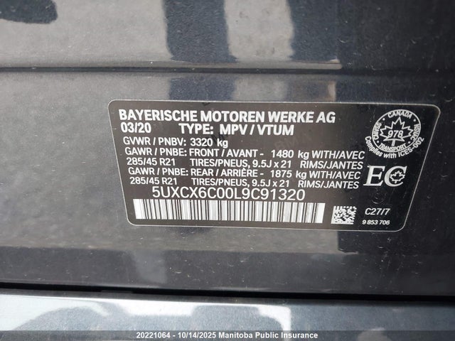 5UXCX6C00L9C91320 BMW X7