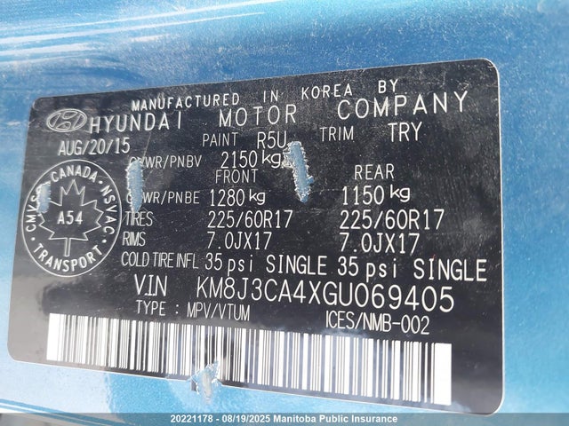 Hyundai 2016 2016 KM8J3CA4XGU069405 Image 9