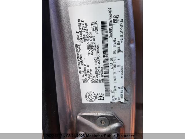 Ford 2015 2015 1FMCU9GX7FUC70204 Image 7