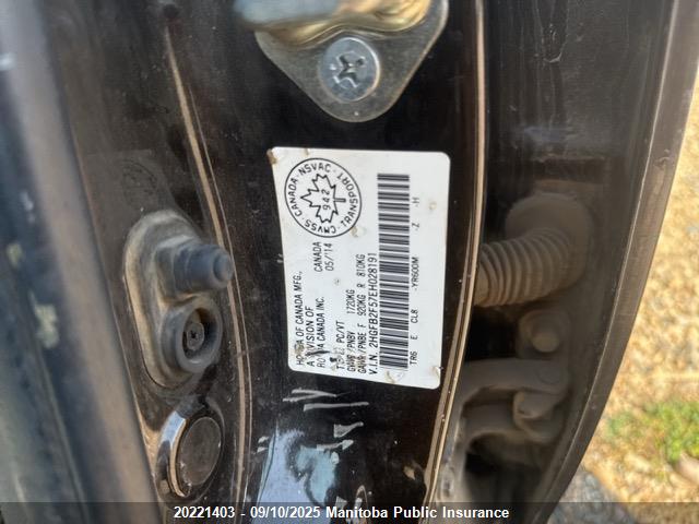 Honda r18z1 2014 2HGFB2F57EH028191 Image 9