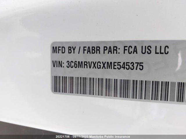 3C6MRVXGXME545375 RAM Promaster 3500